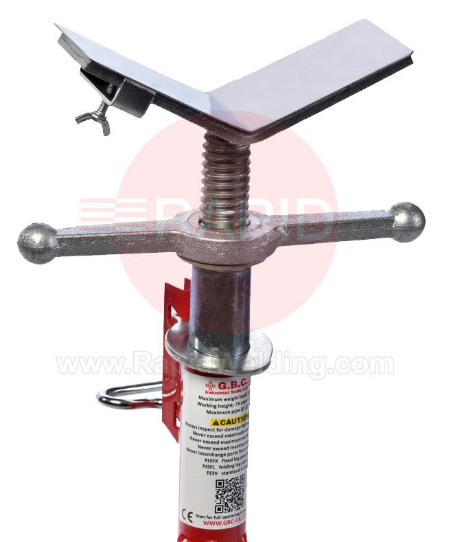 PJ1-X  Pipe Jack 1 Uno Pipe Stand with V Head, 8 - 30